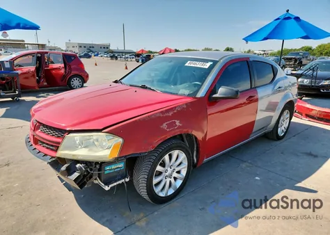 2013 Dodge Avenger Se из США, поврежденный, VIN 1C3CDZAB1DN710298